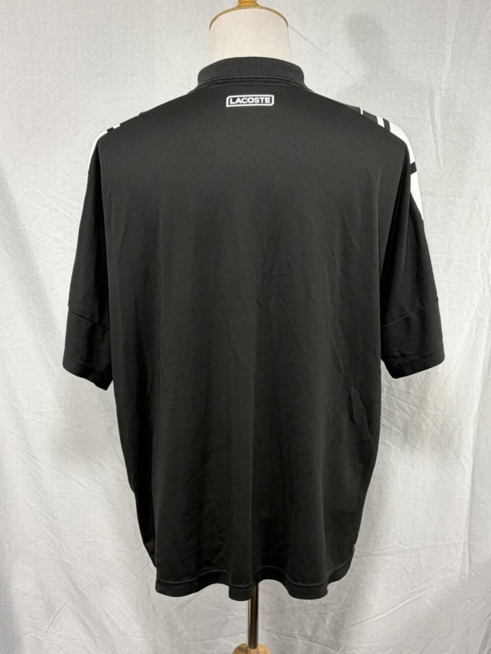 Men’s Lacoste Sport Ultra Dry Polo Shirt Black White Graphic Size 4XL US / FR - Picture 3 of 7